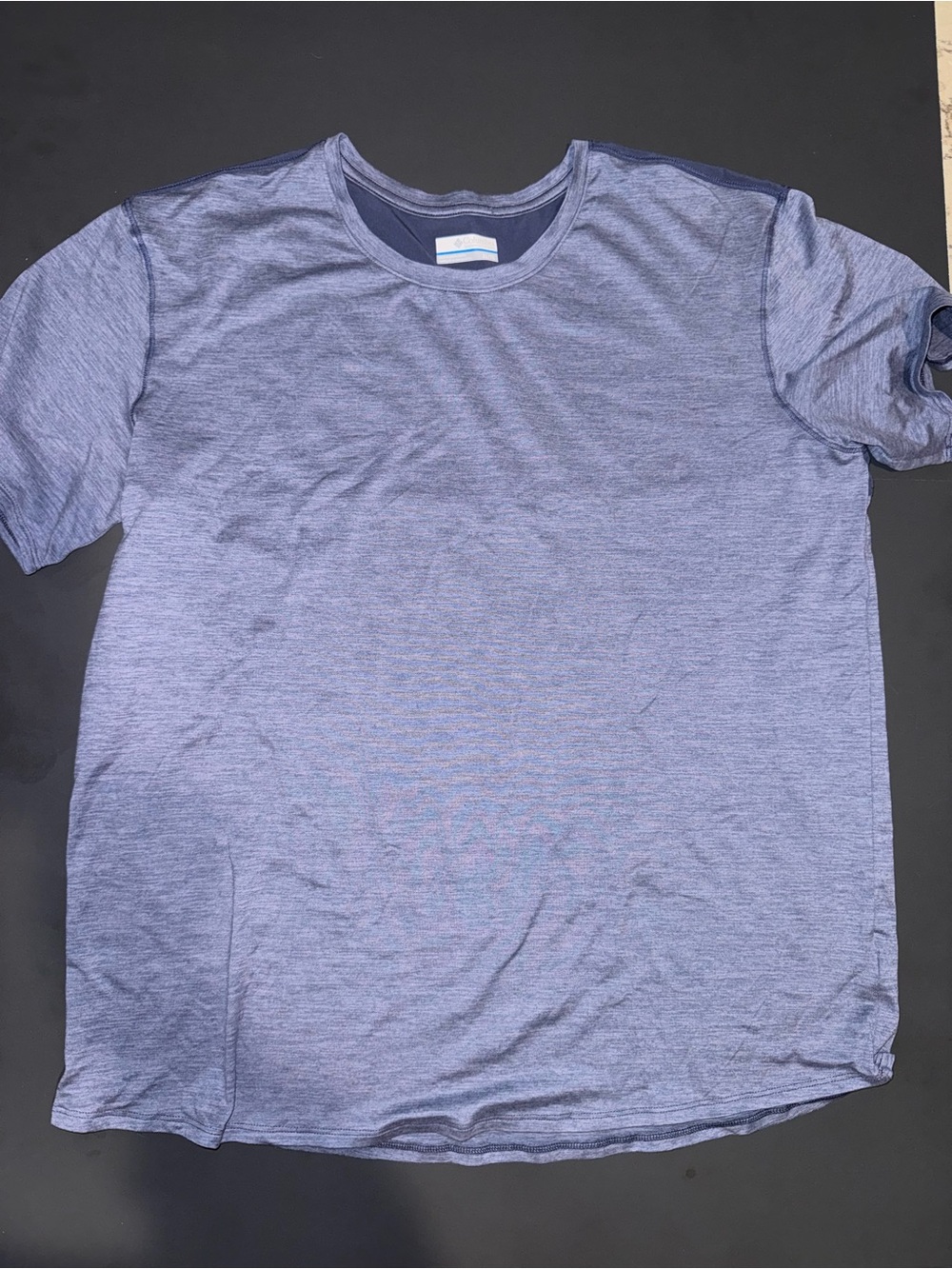 Columbia Women's Short Sleeve Heathered Blue Tee